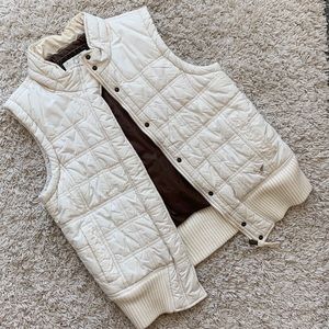 Thick cream vest